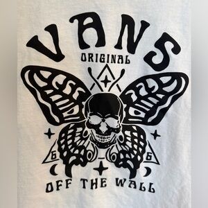 Vans Classic Death Moth Logo Tee in White